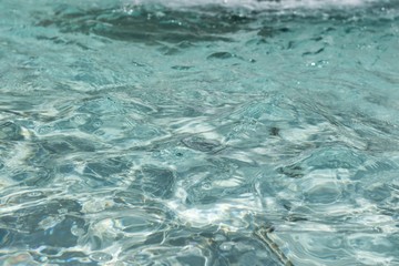 Fountain with crystal clear blue water. Slovakia