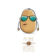 vector funny cartoon cute brown potato