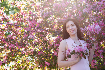 Young woman in the spring