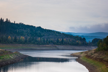 The lake and forest  in Harz, Germany