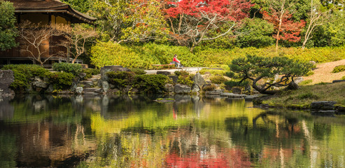 Fototapeta na wymiar Japanese garden in Kyoto