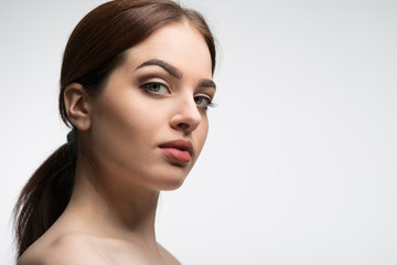 Naklejka premium Teenage girl beautiful face