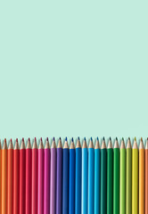 Coloring Pencils With Copy Space