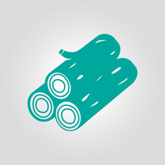 Wood icon. All lumberjack. Renewable resource symbol.