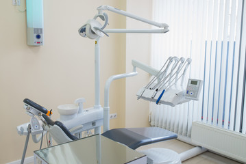 Fototapeta na wymiar dental clinic interior with modern dentistry equipment