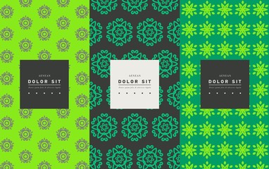 Vector set of packaging design templates, linear patterns