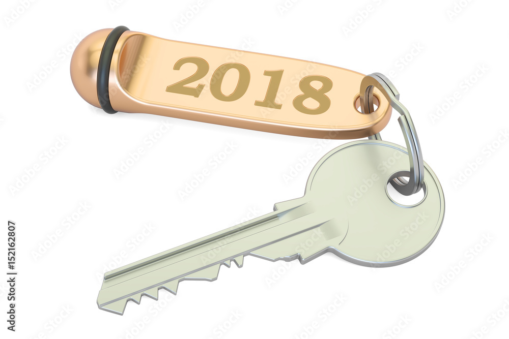 Poster 2018 key, 3d rendering