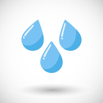Vector flat water drops icon