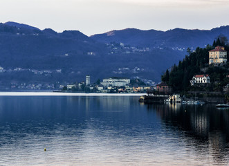 Naklejka premium San Giulio island, pearl of Orta lake