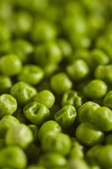 a bowl of cooked green peas