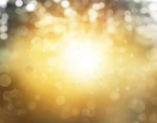 Bright abstract bokeh sunny warm glow background