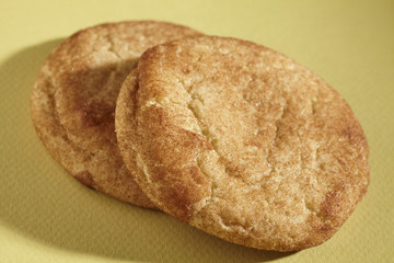 two snickerdoodles, a local cookie style typical of Pennsylvania Dutch Country, USA
