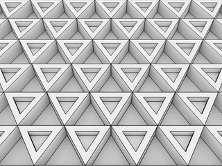 equilateral triangles - white abstract background