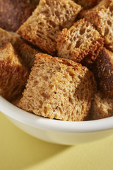 home made whole wheat croutons