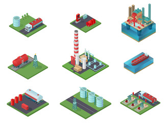 Isometric Oil Industry Set