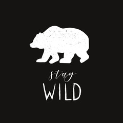 Hand drawn vector wild forest illustration