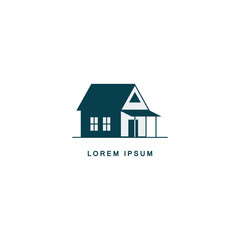 Fototapeta premium Single house logo. Vector illustration