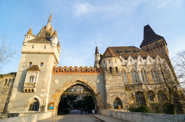 Fototapeta premium Vajdahunyad Castle is a castle in the City Park of Budapest, Hungary