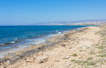 Fototapeta na wymiar sunny day in the resort of Paphos, Cyprus