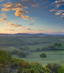 tender morning light in tuscany valley