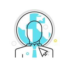 Color box icon, outsource illustration, icon