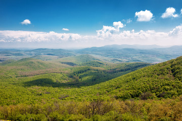Obraz premium Spring landscape with hills