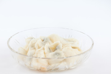 Soursop (Annona muricata) pulp isolated on white background