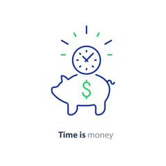 Financial investment, piggy bank money, future savings, budget fund