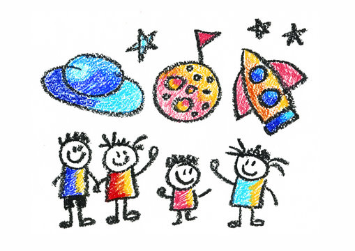 Kids drawing Children education, school, kindergarten Play Study Learn Boys and Girls