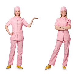 Young doctor isolated on the white