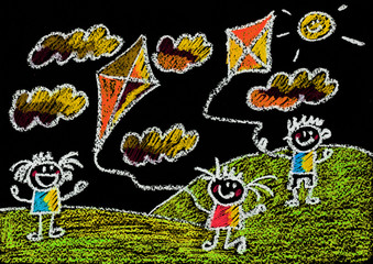 Kids drawing Children education, school, kindergarten Play Study Learn Boys and Girls