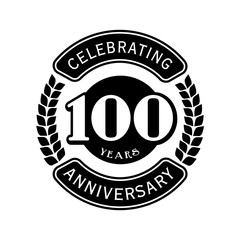 100 years anniversary design template. Vector and illustration. Anniversary logo.
