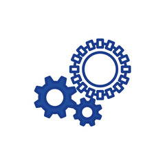 gear wheels icon over white background. vector illustration