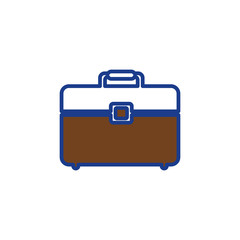 briefcase icon over white background. vector illustration