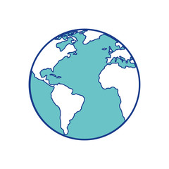 Fototapeta na wymiar earth planet icon over white background. vector illustration