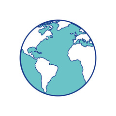 Obraz premium earth planet icon over white background. vector illustration