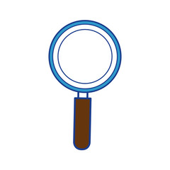 magnifying glass icon over white background. vector illustration