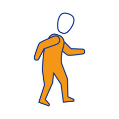 pictogram man icon over white background. colorful design. vector illustration