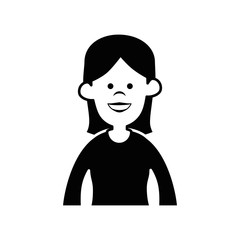 cartoon woman icon over white background. vector illustration