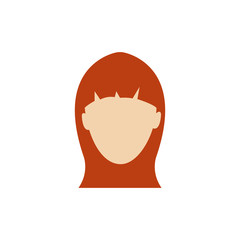 woman avatar icon over white background. colorful design. vector illustration