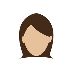 woman avatar icon over white background. colorful design. vector illustration