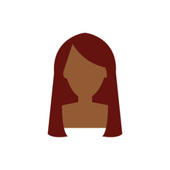 woman avatar icon over white background. colorful design. vector illustration