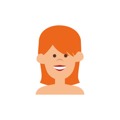 cartoon woman icon over white background. colorful design.  vector illustration