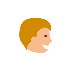 cartoon man icon over white background. colorful design. vector illustration