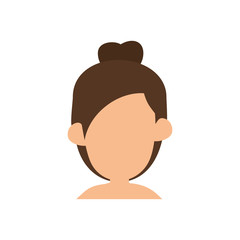 woman avatar icon over white background. colorful design. vector illustration