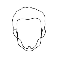 man avatar icon over white background. vector illustration