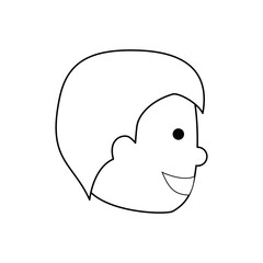 cartoon man icon over white background. vector illustration
