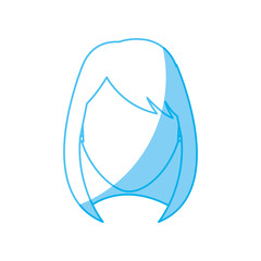 woman with short hair icon over white background. vector illustration