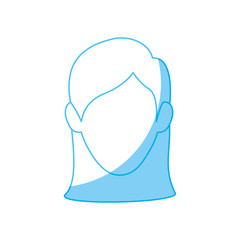 woman with long hair icon over white background. vector illustration
