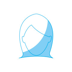 woman with short hair icon over white background. vector illustration